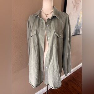 Missguided + Olive Green Shirt Jacket